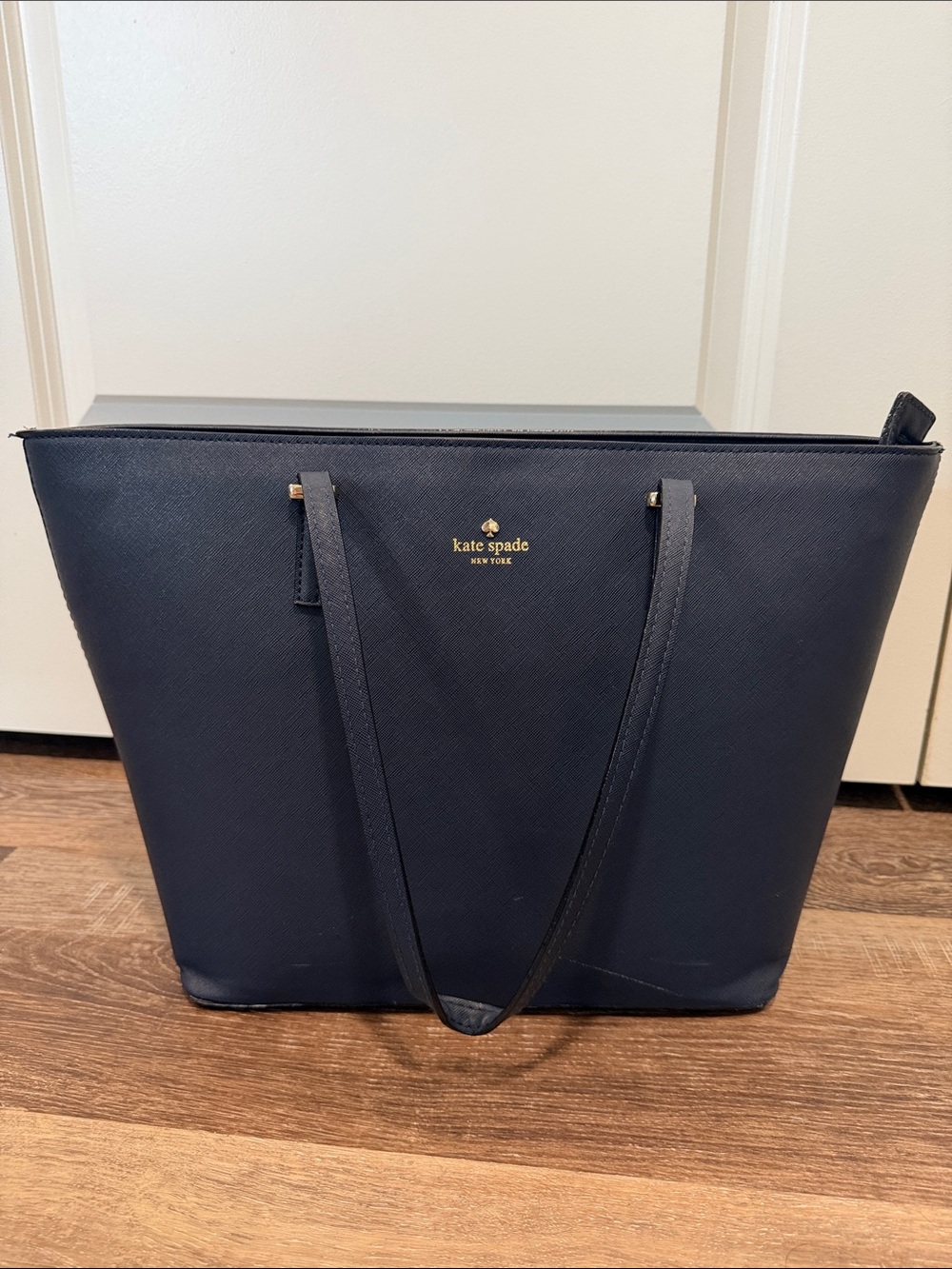 kate spade Navy Structured Saffiano Tote